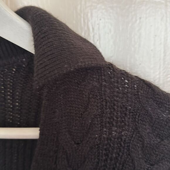 Collared Cable Knit Sweater - L - Picture 6 of 7
